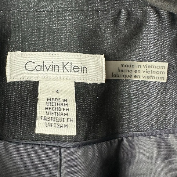 Calvin Klein Blazer Women's 4 Dark Blue Black - Picture 3 of 11